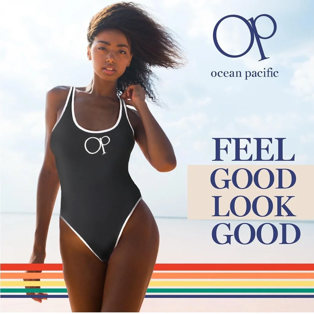 Ocean Pacific' Swimwear Scoop Neck Classic One Piece large/321-bb2 - Picture 7 of 7